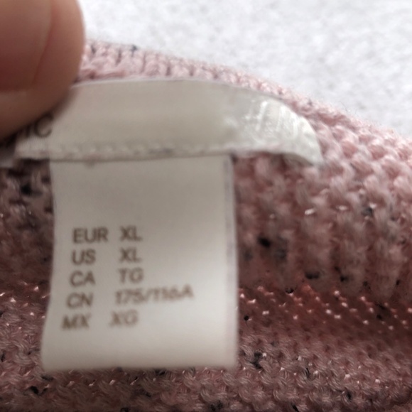 H&M exlarge pinkish heavy knit sweater,oversized- with wide sleeves and neck- - Picture 5 of 7